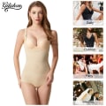 Miniatyrbild 5 av 6: Body Shapewear Kvinnor Bantning efter förlossning Underkläder Helkroppsformare Bantning Skida Butt Lifter Midjekorsett Plus Size skin 2XL