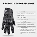 Miniatyrbild 6 av 6: Sommar Andningsbara Äkta Läder Motorcykelhandskar Touch-funktion Guantes Moto Knogskydd Handflata Skydd Män Racing Motocrosshandskar Black-SUOMY M