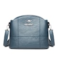 Miniatyrbild 1 av 6: Små crossbody-väskor i massivt läder för kvinnor Nya enkel väska med flera fickor, designer Casual axelväskor Sac A Main Blue-1