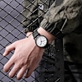 Miniatyrbild 1 av 6: Mode självlysande klockor för män Lyxdesign herrklockor Lysande Hand Wind Alloy Herr Watch Reloj Digital Hombre White