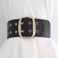 Miniatyrbild 6 av 6: 2020 Korsett Wide Pu Läder Slimming Body Bälten för kvinnor Elastiska hög midja bälten cinto sobretudo feminin ceinture femme fajas Black 68-80cm