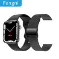 Miniatyrbild 1 av 6: NFC Smart Watch Dörr åtkomstkontroll Låsa upp Smartwatch Herr Dam Fitness Armband Bluetooth Samtal Hjärtfrekvensdetektering With Steel Strap(.286)