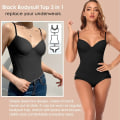 Miniatyrbild 4 av 6: BH Shapewear Body Kvinnor Waist Trainer Korsett Modelleringsrem Reduktiv görd Bantning Underkläder Kroppsformare beige mesh butt XL