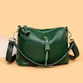 Miniatyrbild 4 av 6: Väskor i äkta läder för kvinnor Casual Enkel Små handväskor för kvinnor Högkvalitativ naturlig nötkött Kvinnlig axlar Crossbody Tote Green