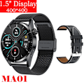 Miniatyrbild 1 av 6: Ny Smart Watch Herr Android GT3 IP68 Vattentät NFC Smartwatch Trådlös Laddning Bluetooth Ring Herr Watch för Bl Me-Bl Le watch for men