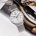 Miniatyrbild 3 av 6: Zeppelin Herrklockor Toppmärke Lyx Vattentät Watch Datumklocka Man Stålband Casual Quartz Watch Herr Sport handled 7086M-9