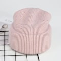 Miniatyrbild 1 av 6: Visrover 9 Färger Unisex Solid Färgade Mössor Vinterhatt För Kvinna Stickad Bonnet Acryl Kvinna Höst Varma Skullies 1-pink