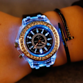 Miniatyrbild 3 av 6: Kvinnor Flash Lysande Personlig Strass Led Watch Trender Studenter Älskare Gelé Kvinna Herrklockor Lätt Watch 2022 PL