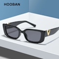 Miniatyrbild 3 av 6: HOOBAN Mode Cat Eye Solglasögon Dam Lyx V Solglasögon För Dam Klassiska rektangulära körskydd utomhus UV400 C5 BEIGE TEA As Picture