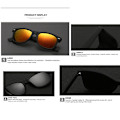 Miniatyrbild 4 av 6: AEVOGUE Polarized Solglasögon för män Unisex -stil Metallgångjärn Polaroidlins av högsta kvalitet Original Oculos De Sol Masculino AE0300 NO2 Follow Picture