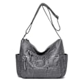 Miniatyrbild 1 av 6: Högkvalitativa lyxiga handväskor i läder Damväskor Designer Crossbody-väskor för kvinnor Nya Bolsa Feminina Sac A Main Style2-Gray