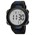 Miniatyrbild 1 av 6: SYNOKE Big Numbers Watch Herr 50M Vattentät Manklocka Alarm Stoppur Multifunktion Digitala klockor Relogio Masculino Blue