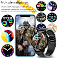 Miniatyrbild 5 av 6: Ny 4G Memory Smart Watch AMOLED 454*454 HD Visa alltid tiden Bluetooth Ring Smartwatch For Herr Huawei TWS hörlurar Dark grey Steel 4GB Memory