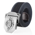 Miniatyrbild 1 av 6: SupSindy män Canvasbälte 3D ryska luftburna trupper VDV metallspänne jeansbälten för män Army Military Taktisk Bälten Man Strap Black gray side 100cm