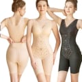Miniatyrbild 5 av 6: Helkroppsformare Waist trainer Shapewear Body Slimming Modellering Öppen byst Korsett Underkläder Återställningsslida Stor Stor M-4XL Black XL