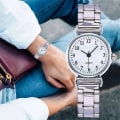 Miniatyrbild 2 av 6: Rostfritt watch Dammode Watch Utsökt liten urtavla Enkel Casual Creative Armbandsklocka Dam Quartz Watch #W silver