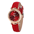 Miniatyrbild 1 av 6: Damklockor Lyxigt läder Casual Watch Quartz Armbandsgaranterade klockor Kristallarmbandsur Reloj Mujer Zegarek Damski RD