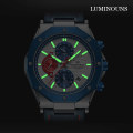 Miniatyrbild 6 av 6: NAVIFORCE Fashion Quartz Klockor för män Läderarmband Sport Chronograph Watch Auto Date Vattentät Lysande Manklockor RGBDBN