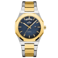 Miniatyrbild 1 av 6: Ny åttkantig design Quartz Armbandsur Herr Klänning i gyllene rostfritt stål Watch Datum/vecka Funktioner Lyx dykarklocka Man Silver Blue