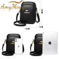 Miniatyrbild 6 av 6: Högkvalitativt läder Elegnat kvinnlig skalväska Handväskor Handväskor Lyxig designeraxel Crossbody Messenger-väskor för kvinnor Sac Black