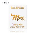 Miniatyrbild 1 av 6: Par Pass Mapp Pass Cover Resedokument Väska Bröllopspresent Mr Fru Brev Utskrift Enkel PU case style 4