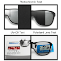 Miniatyrbild 3 av 6: VIVIBEE 2023 Cool Flip Up Clip On Solglasögon Polarized TR90 Photochromic Driving Square Oversized UV400 Fishing Solglasögon 6 Photochromic without case
