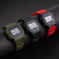 Miniatyrbild 6 av 6: Nya digitala klockor för män Led elektronisk armbandsur Militärsport Män Kvinnor Unisex Watch Vattentätt reloj hombre 152 Black