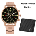 Miniatyrbild 1 av 6: Casual watch och plånbok Set Top Brand Luxury Business Quartz Armbandsur Herr Originalpresenter till pojkvän Regalos Para Hombre Watch-Wallet 03