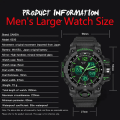 Miniatyrbild 3 av 6: SANDA Herr Militärklockor Vit Watch LED Digital 50M vattentät watch Herr Multifunktionsklocka Relogio Masculino 6030 Men Army Green