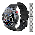 Miniatyrbild 1 av 6: LEMFO LF26 Max Smart Watch Herr Bluetooth Call Smartwatch IP68 Vattentät 360 HD Screen Standby för Android IOS Black silver