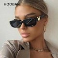 Miniatyrbild 2 av 6: HOOBAN Mode Cat Eye Solglasögon Dam Lyx V Solglasögon För Dam Klassiska rektangulära körskydd utomhus UV400 C2 LEOPARD TEA As Picture