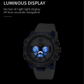 Miniatyrbild 5 av 6: Sportklockor Vattentät SMAEL Manklocka Digital LED Display Kvarts Analog Stoppur Mode Grön Orange Klocka 8058 Watch BLACK