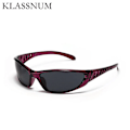 Miniatyrbild 2 av 5: Modeglasögon Damsolglasögon Punksolglasögon Sportsolglasögon Kvinnor Män Solglasögon Skärmar Glasögon Glasögon UV400 A5 Black