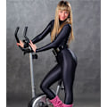 Miniatyrbild 2 av 6: All-inclusive Siamese Tights Jumpsuit hög elastisk Lycra Spandex Calisthenics Shiny New Racing Suit Rose Red M