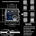 Miniatyrbild 5 av 6: BOAMIGO märke män sportklockor 3 tidszon stor man mode militär LED watch läder kvarts armbandsur relogio masculino new gold black