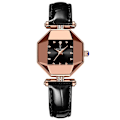 Miniatyrbild 6 av 6: 1 st Quarts watch för kvinnor Utsökt fritid läcker vinfärgad läderrem Rhinestone Watch Red