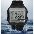 Miniatyrbild 4 av 6: SYNOKE Digital watch för män Stora siffror Lätt att läsa 3ATM Vattentät män Digital watch Utomhussport Lysande funktion gold