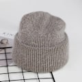 Miniatyrbild 1 av 6: Visrover 9 Färger Unisex Solid Färgade Mössor Vinterhatt För Kvinna Stickad Bonnet Acryl Kvinna Höst Varma Skullies 1-mocha