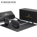 Miniatyrbild 2 av 6: KINGSEVEN Brand Herr Solglasögon i aluminium 2022 Nya Polariserad UV400 Spegel Solglasögon för män Kvinnor För Herr Oculos de sol 7735 Gun Gradient Gray