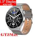 Miniatyrbild 1 av 6: för Huawei Watch GT3 Smart Watch Herr Android Bluetooth Call IP68 Vattentät Blodtryck Fitness Tracker Smartwatch Dam Gray Leather smart watch