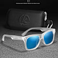 Miniatyrbild 1 av 6: KDEAM 2021 New Square Polarized Solglasögon Herr Multi Color Coating Solglasögon Alla svarta nyanser Dragkedja ingår Kat.3 CE C1 Zipper Box
