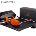 Miniatyrbild 1 av 5: KINGSEVEN Brand Herr Aluminium Magnesium Solglasögon Polarized UV400 Solglasögon oculos Man Glasögon Solglasögon För Herr N725 Silver Red original