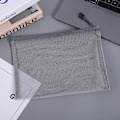 Miniatyrbild 1 av 6: Transparent Synlig Nylon Mesh Makeup Kosmetisk Förvaringsväska Skolkontor Fil Dragkedja Student Penna Test Papper Organizer gray A5 (25x18cm)