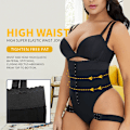 Miniatyrbild 6 av 6: Nya stringtrosor Body Shapewear Kvinnor Sömlös Helkroppsformare Midja Smal Magkontroll Underkläder Platt Mage Underbyst Korsett Black 4XL