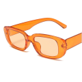 Miniatyrbild 1 av 6: Mode Svarta fyrkantiga solglasögon Kvinna Lyxmärke Små rektangulära solglasögon Kvinnlig Gradient Klar Spegel Oculos De Sol Clear Orange