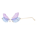 Miniatyrbild 1 av 6: Butterfly Solglasögon Rimless Dragonfly Wing Solglasögon Dam Vintage Clear Ocean Lens Glasögon Män Rosa Solglasögon Solglasögon UV400 06 sunglasses
