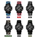 Miniatyrbild 6 av 6: Utomhus Survival Watch Multifunktionell Vattentät Militär Taktisk Paracord Watch Armband Camping Vandring Nödutrustning Khaki with box strap