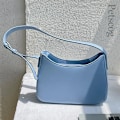 Miniatyrbild 1 av 6: Väskor För Kvinnor Mode Pu Läder Dragkedja Underarm Väska Dam Enkel Design Casual Travel Handväska Bolsas Light Blue