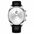 Miniatyrbild 1 av 6: reloj hombre Mode Herr Klockor i rostfritt stål Lyxkalender Quartz Armbandsur Herr Business Casual Watch relogio masculino L Silver White