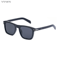 Miniatyrbild 1 av 6: Fyrkantiga Lyxiga Polariserade Solglasögon Män Kvinnor 2022 Retro märkesdesigner Polar Solskydd Glasögon Man Nya Oculos De Sol Masculino C1 Bright Black With a bag